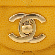 Classic Flap Chain Bag Mini, Yellow, manufactured around 2018