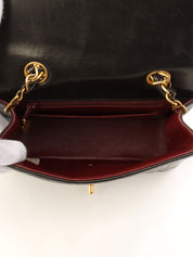 Around 1995 Made CC Turn-lock Chain Bag Black