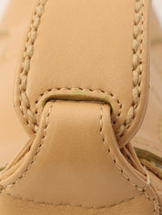 Around 2004 Made CC Mark Stitched Top Handle Bag Beige