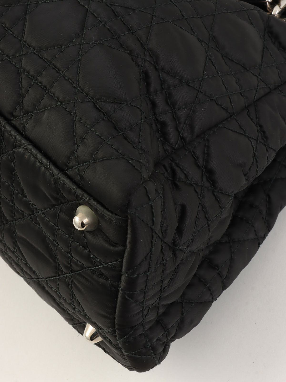 Cannage Stitch Tote Bag in Black