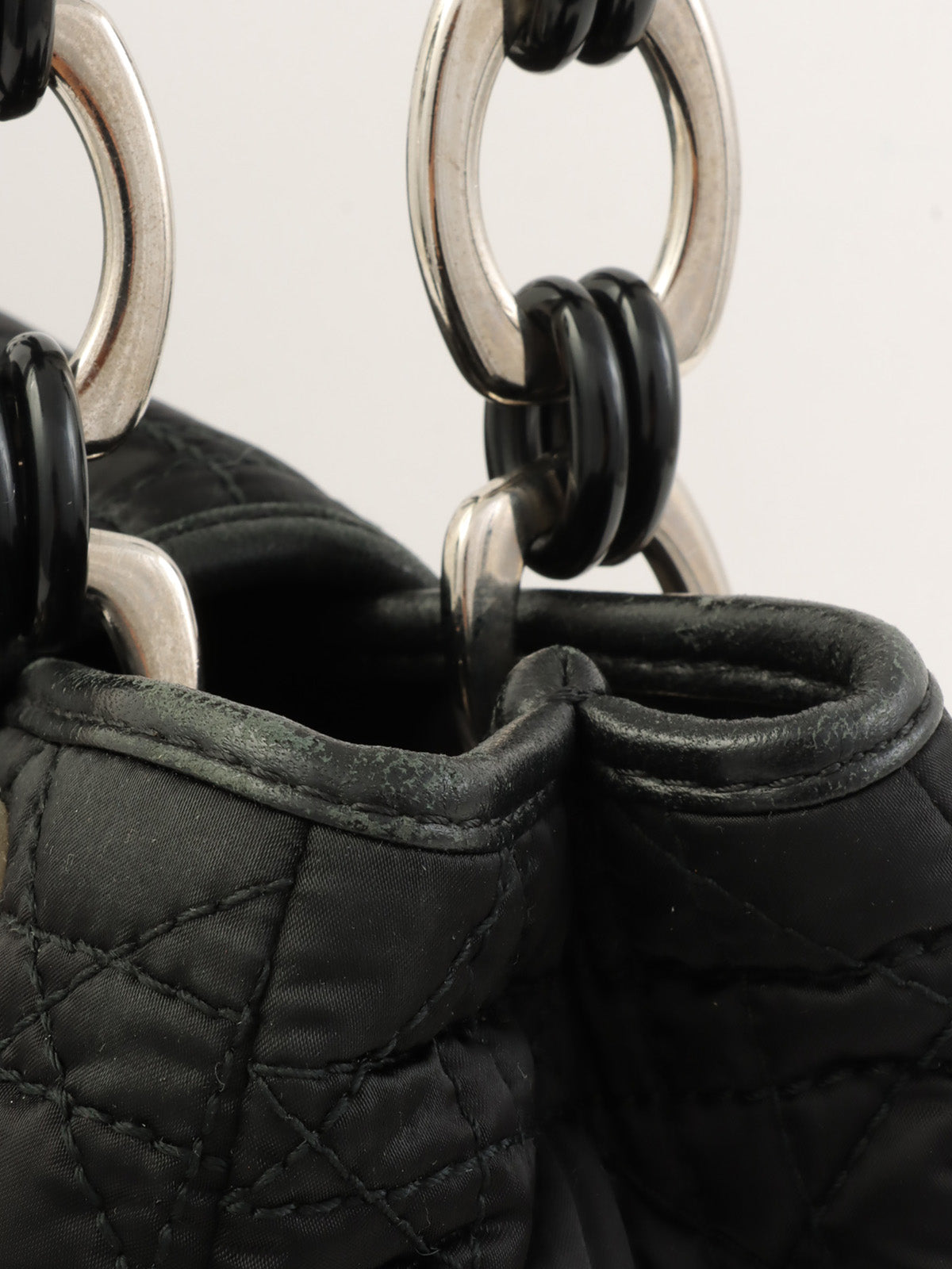 Cannage Stitch Tote Bag in Black