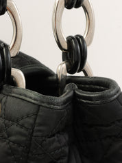 Cannage Stitch Tote Bag in Black