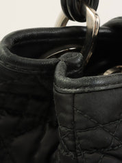 Cannage Stitch Tote Bag in Black