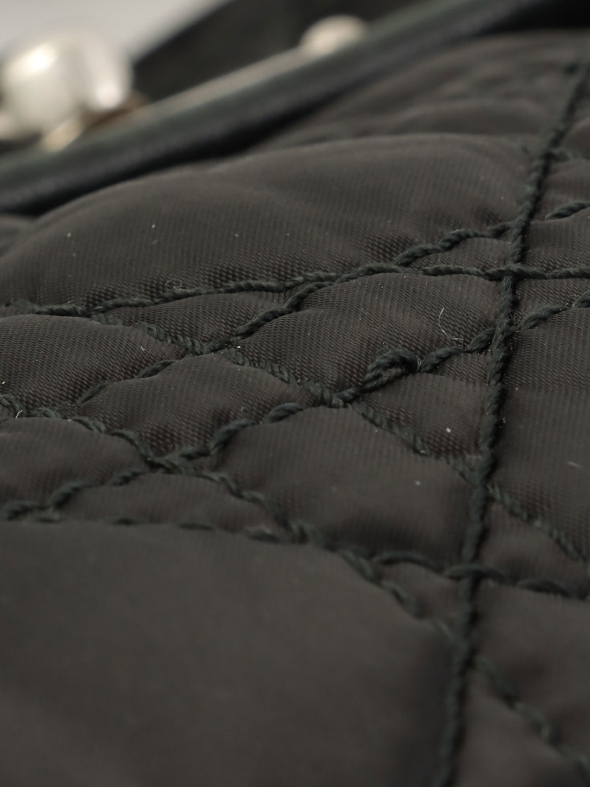 Cannage Stitch Tote Bag in Black