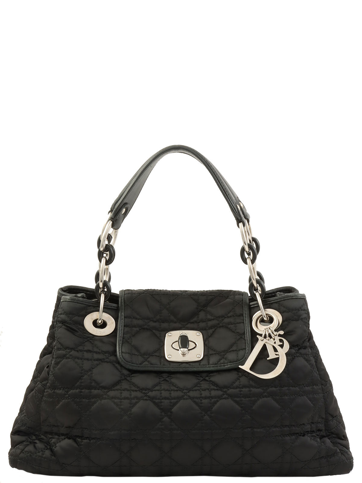 Cannage Stitch Tote Bag in Black