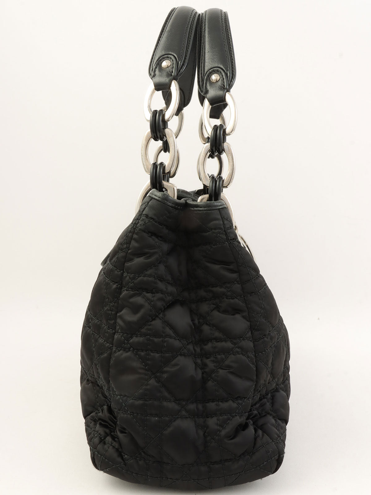 Cannage Stitch Tote Bag in Black