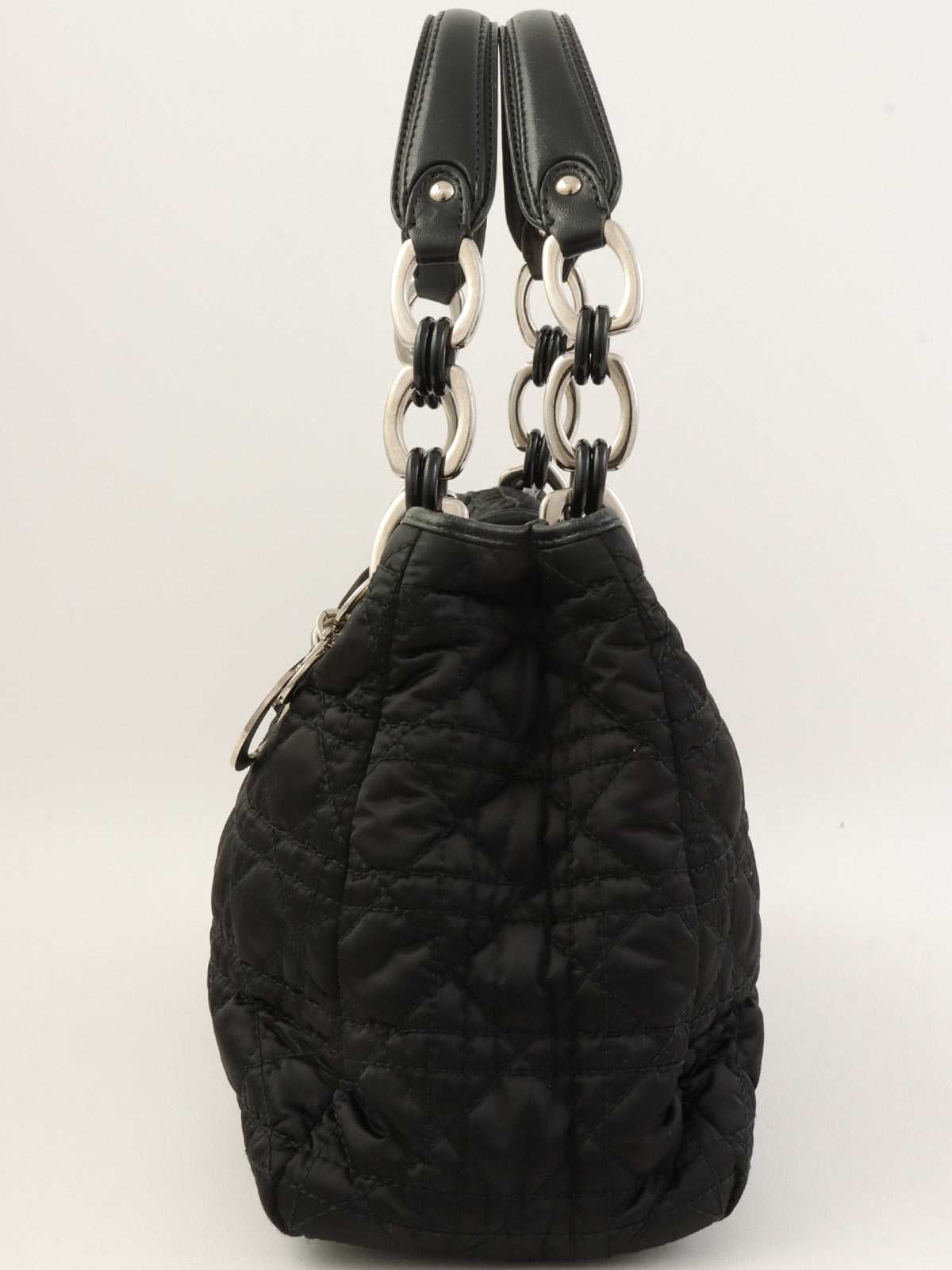 Cannage Stitch Tote Bag in Black