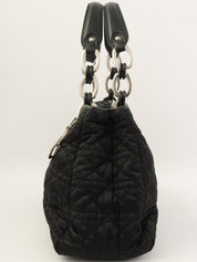 Cannage Stitch Tote Bag in Black