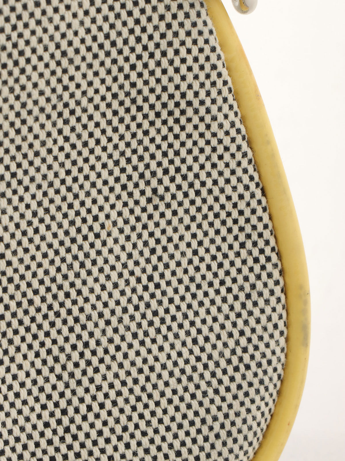 2005年頃製 キャンバスカメリアCCマークチェーンハンドバッグ グレー/イエロー