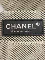 2005年頃製 キャンバスカメリアCCマークチェーンハンドバッグ グレー/イエロー