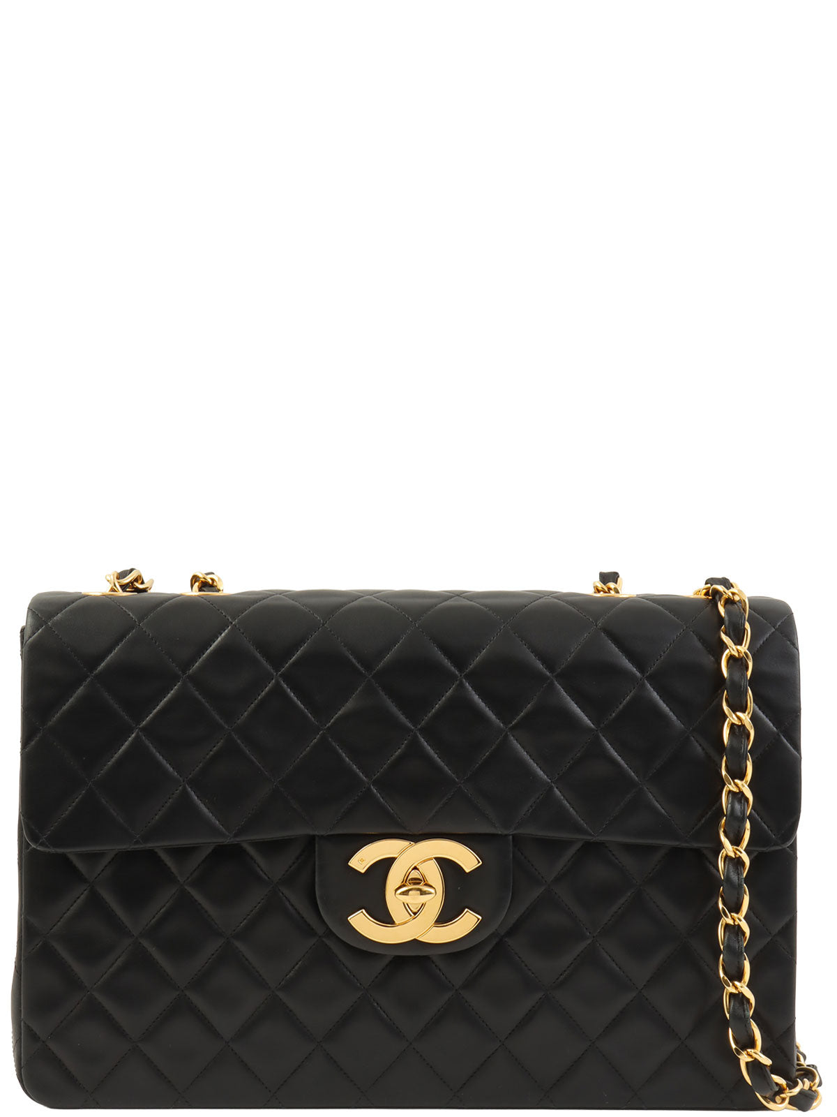 1995 Classic Flap Chain Bag Maxi Black