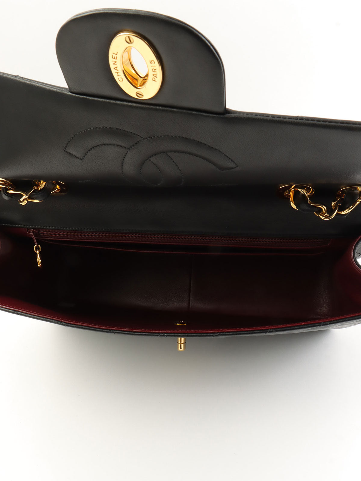 1995 Classic Flap Chain Bag Maxi Black