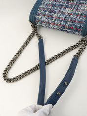 2014年頃製 デニムツイードコンビボーイシャネル インディゴ/マルチ