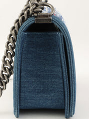 2014年頃製 デニムツイードコンビボーイシャネル インディゴ/マルチ