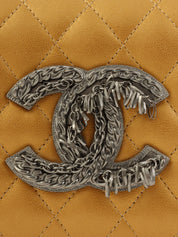 2009 CC mark plate chain shoulder bag in gold