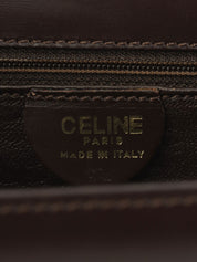 スターモチーフラウンドロゴプレートハンドバッグ ブラウン