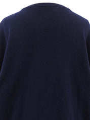 Navy Argyle Pattern Knit Top