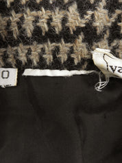 チェックパターンロングコート ブラウン/ブラック #10