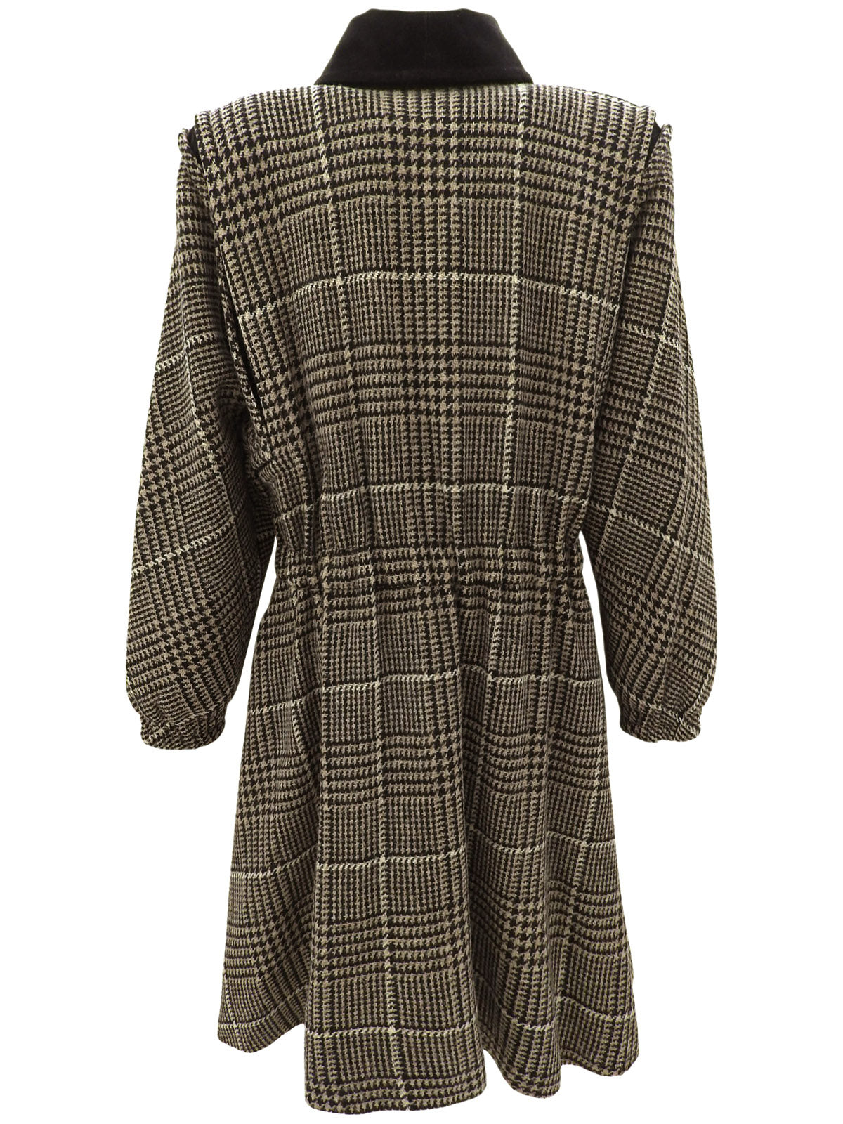 チェックパターンロングコート ブラウン/ブラック #10