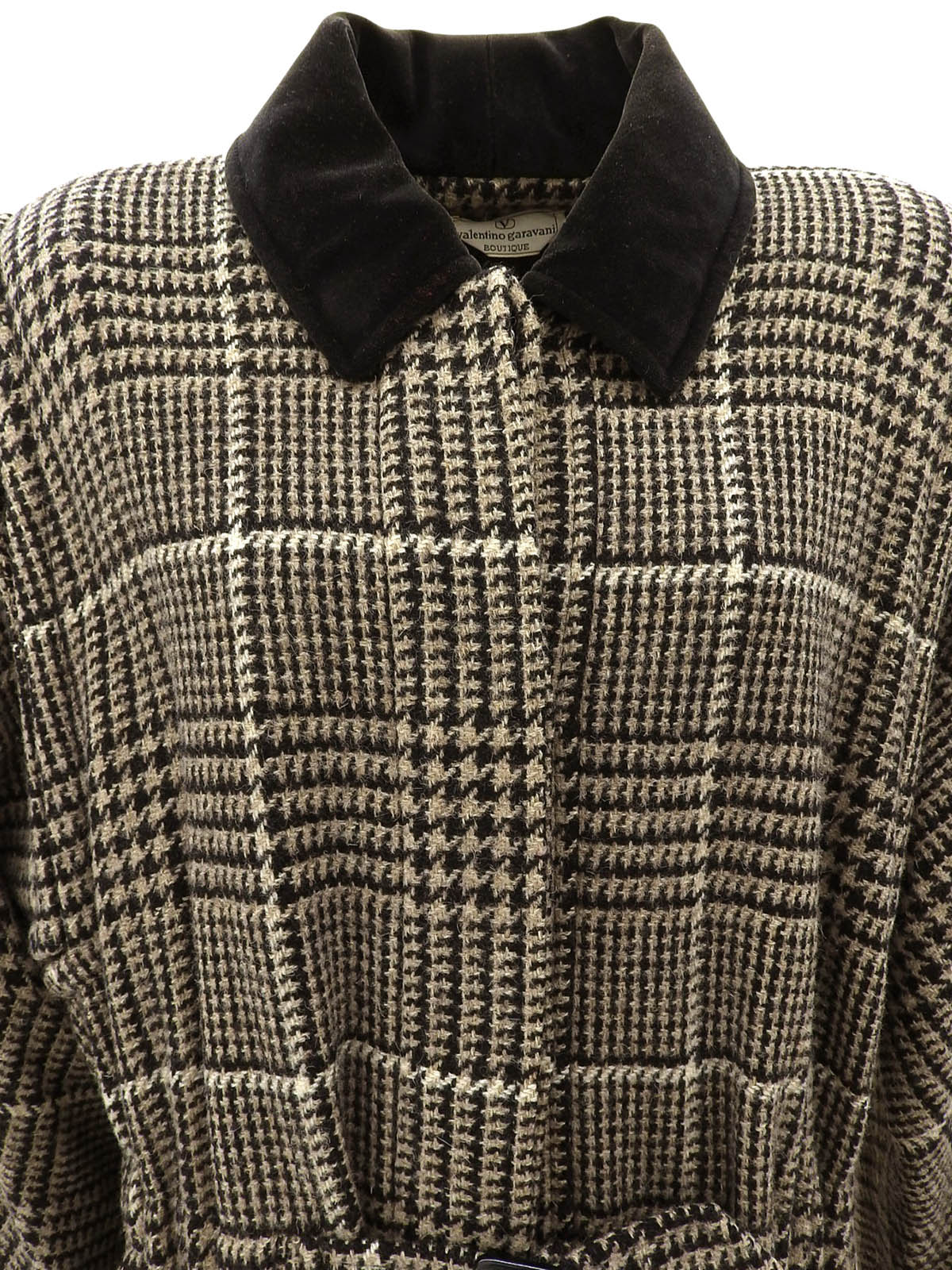 チェックパターンロングコート ブラウン/ブラック #10