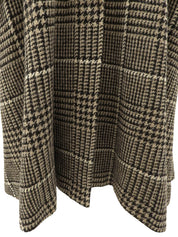 チェックパターンロングコート ブラウン/ブラック #10