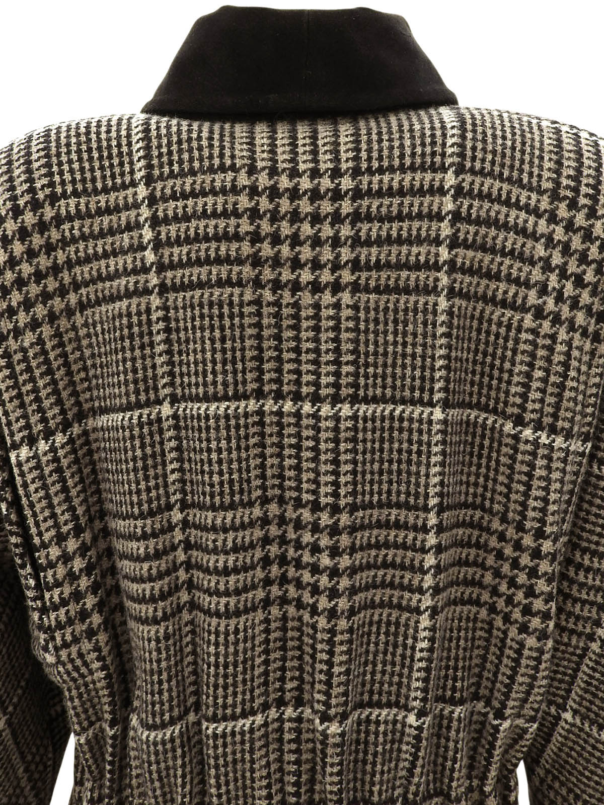 チェックパターンロングコート ブラウン/ブラック #10