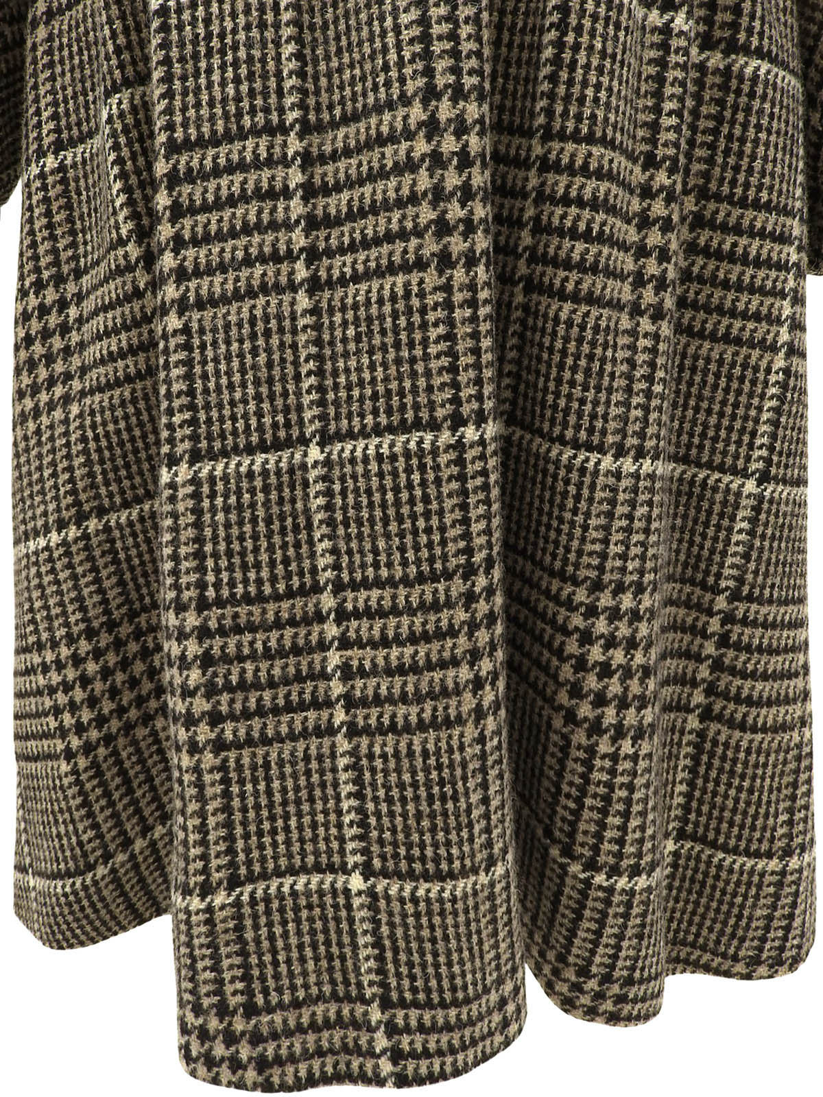 チェックパターンロングコート ブラウン/ブラック #10