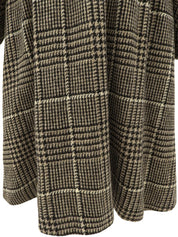 チェックパターンロングコート ブラウン/ブラック #10