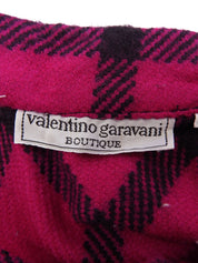 チェックパターンフレアスカート ダリアピンク/ブラック