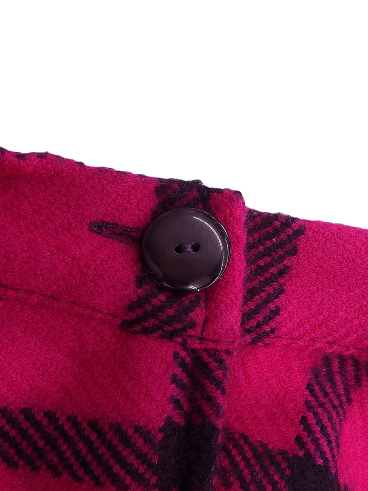 格纹喇叭裙，大丽花粉/黑色