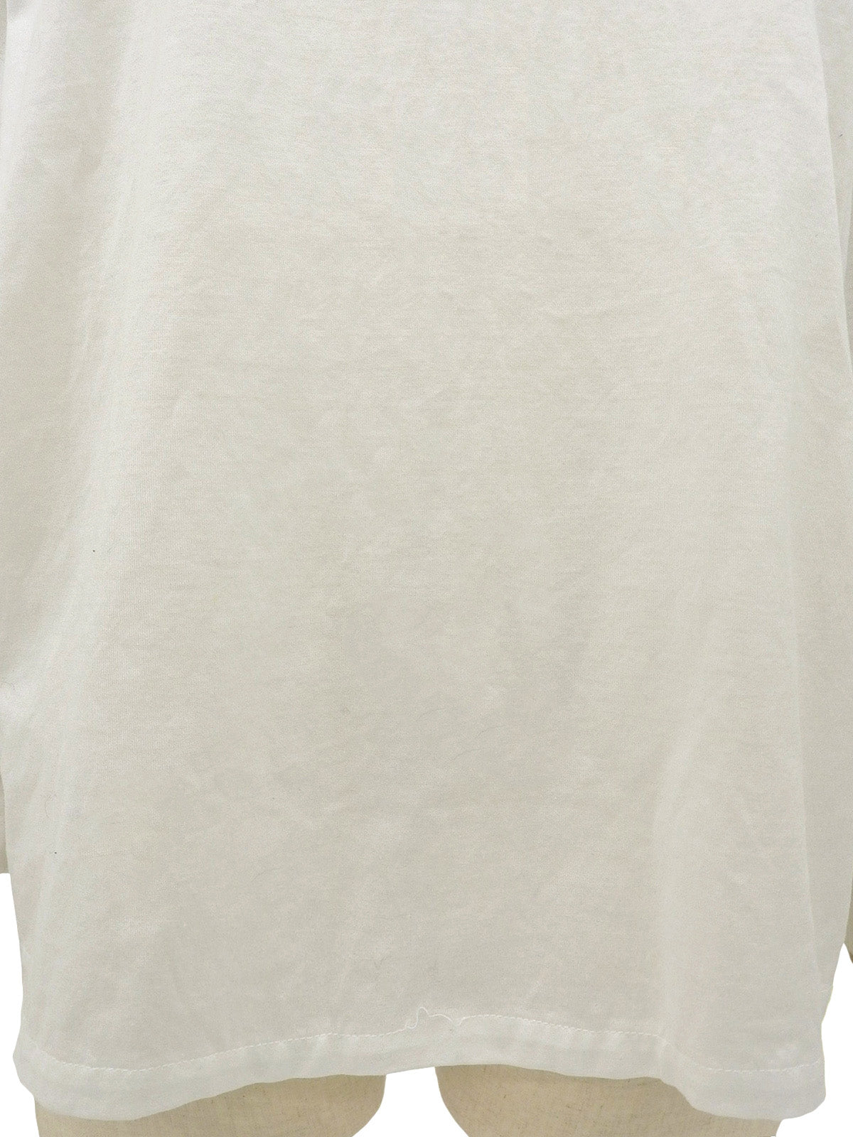 ロゴ刺繍長袖ポロシャツ ホワイト/チャコールグレー