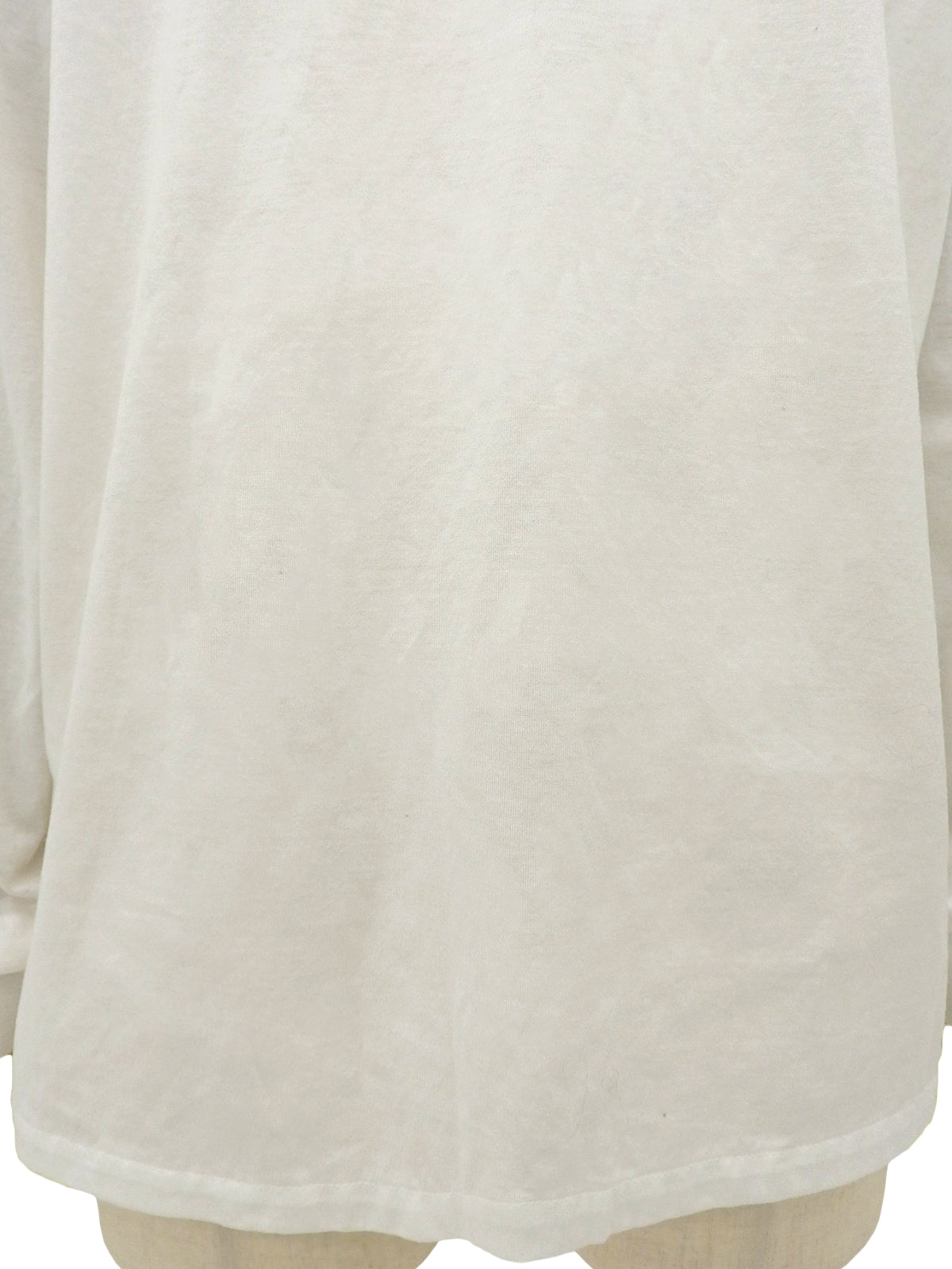 ロゴ刺繍長袖ポロシャツ ホワイト/チャコールグレー