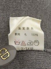 Logo Button Cardigan #M Gray