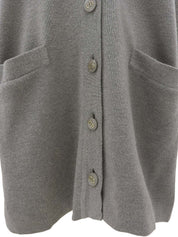 Logo Button Cardigan #M Gray