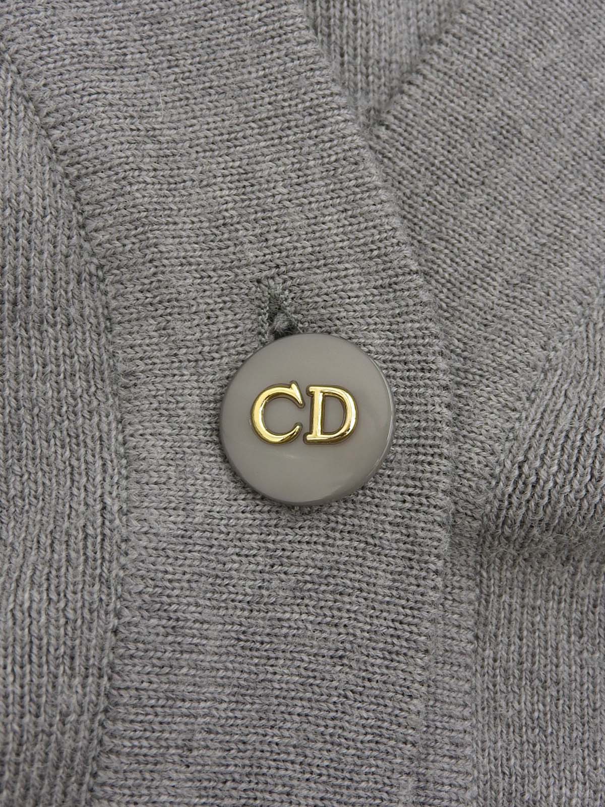 Logo Button Cardigan #M Gray