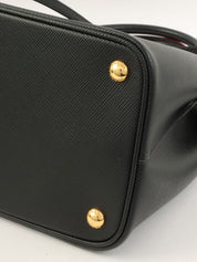 サフィアーノロゴプレート2wayバッグ ブラック