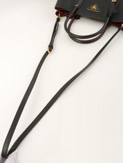 サフィアーノロゴプレート2wayバッグ ブラック