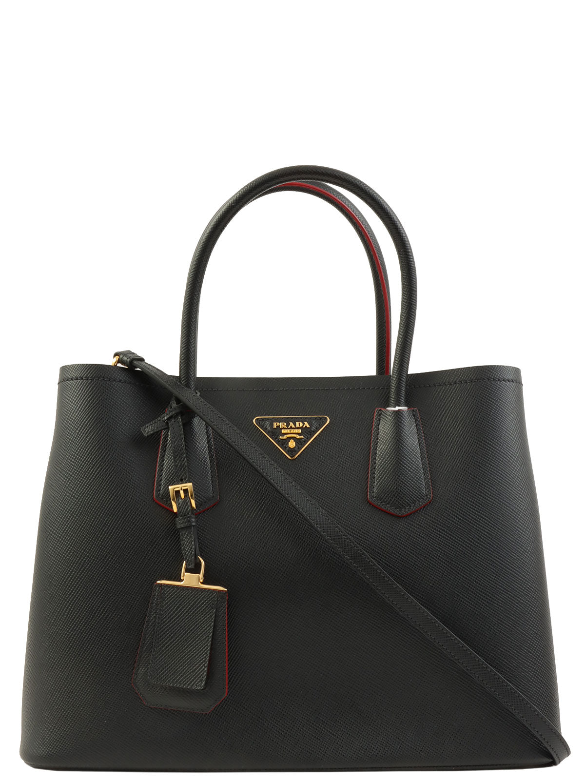 サフィアーノロゴプレート2wayバッグ ブラック