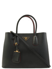 サフィアーノロゴプレート2wayバッグ ブラック