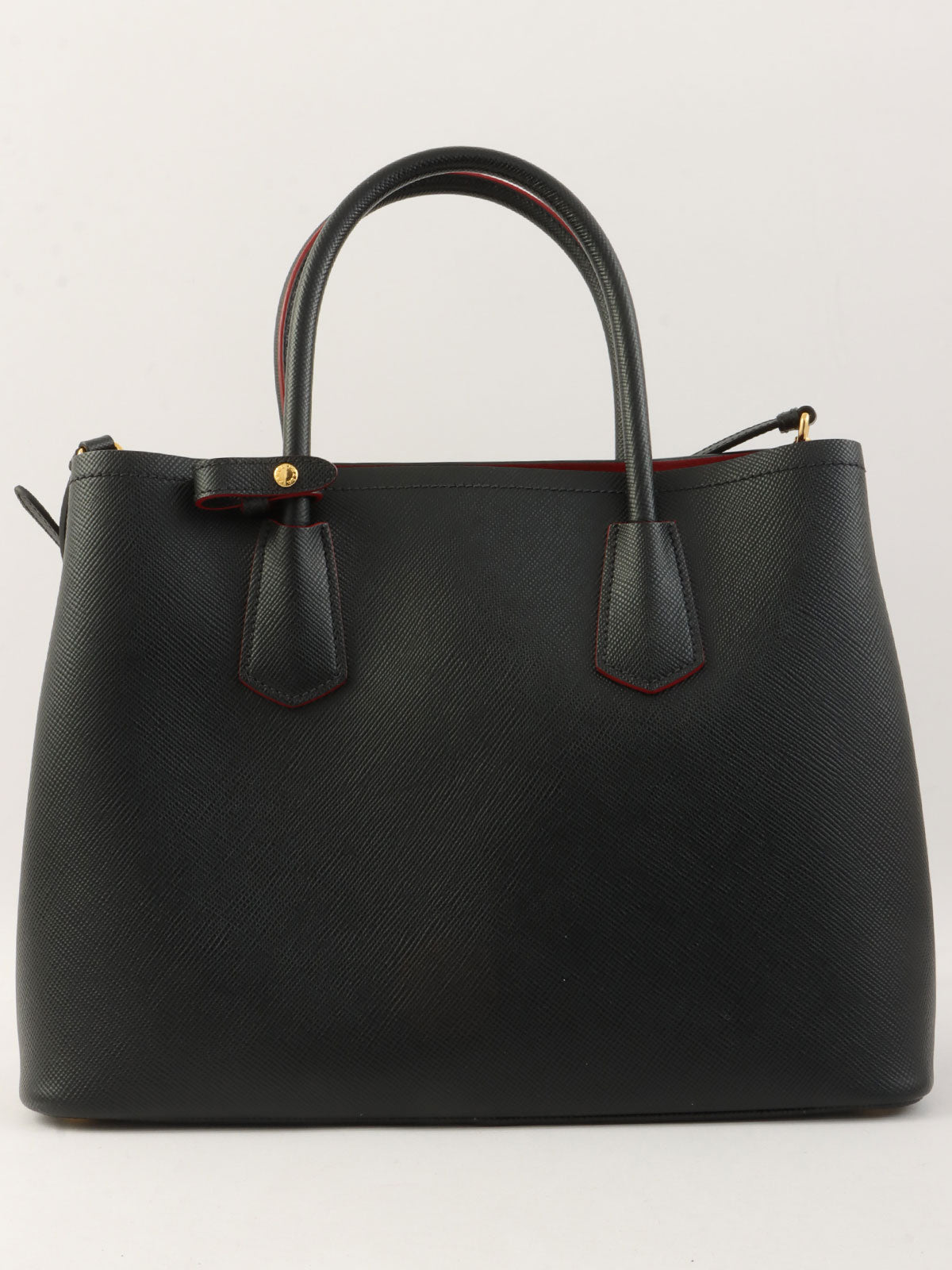 サフィアーノロゴプレート2wayバッグ ブラック