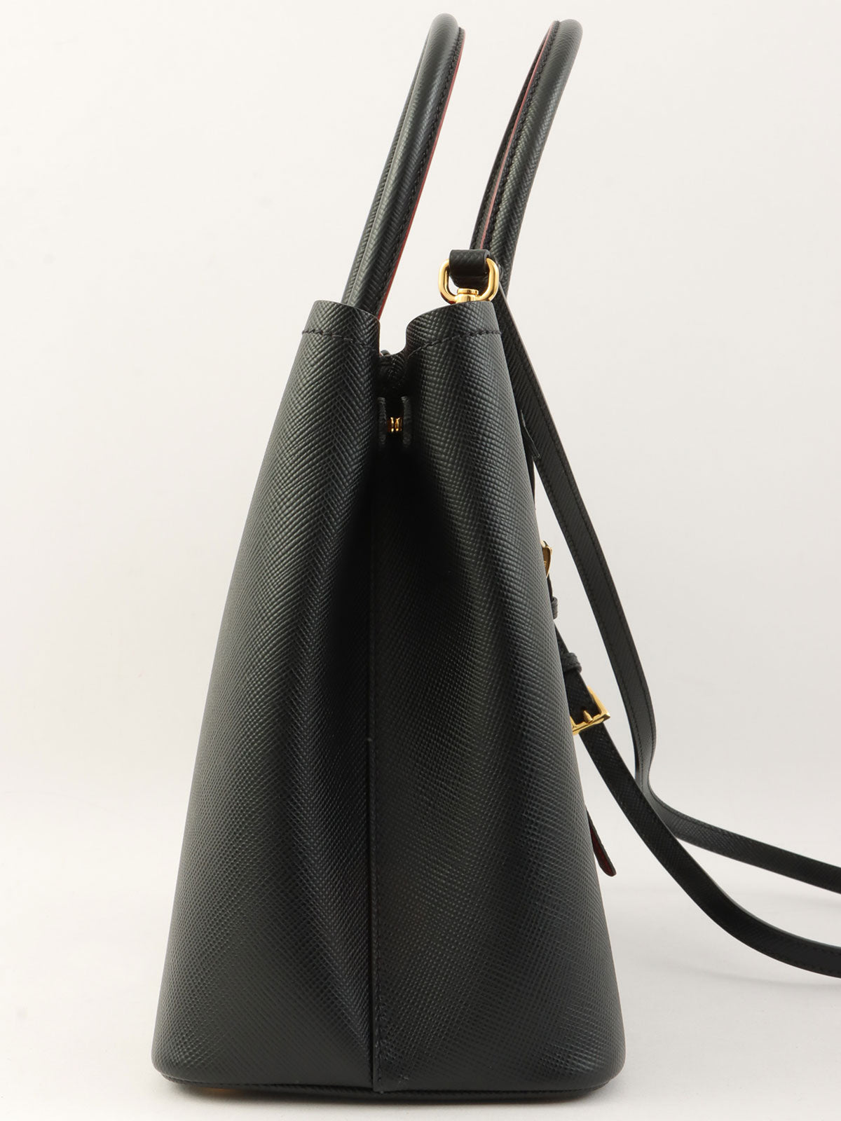 サフィアーノロゴプレート2wayバッグ ブラック