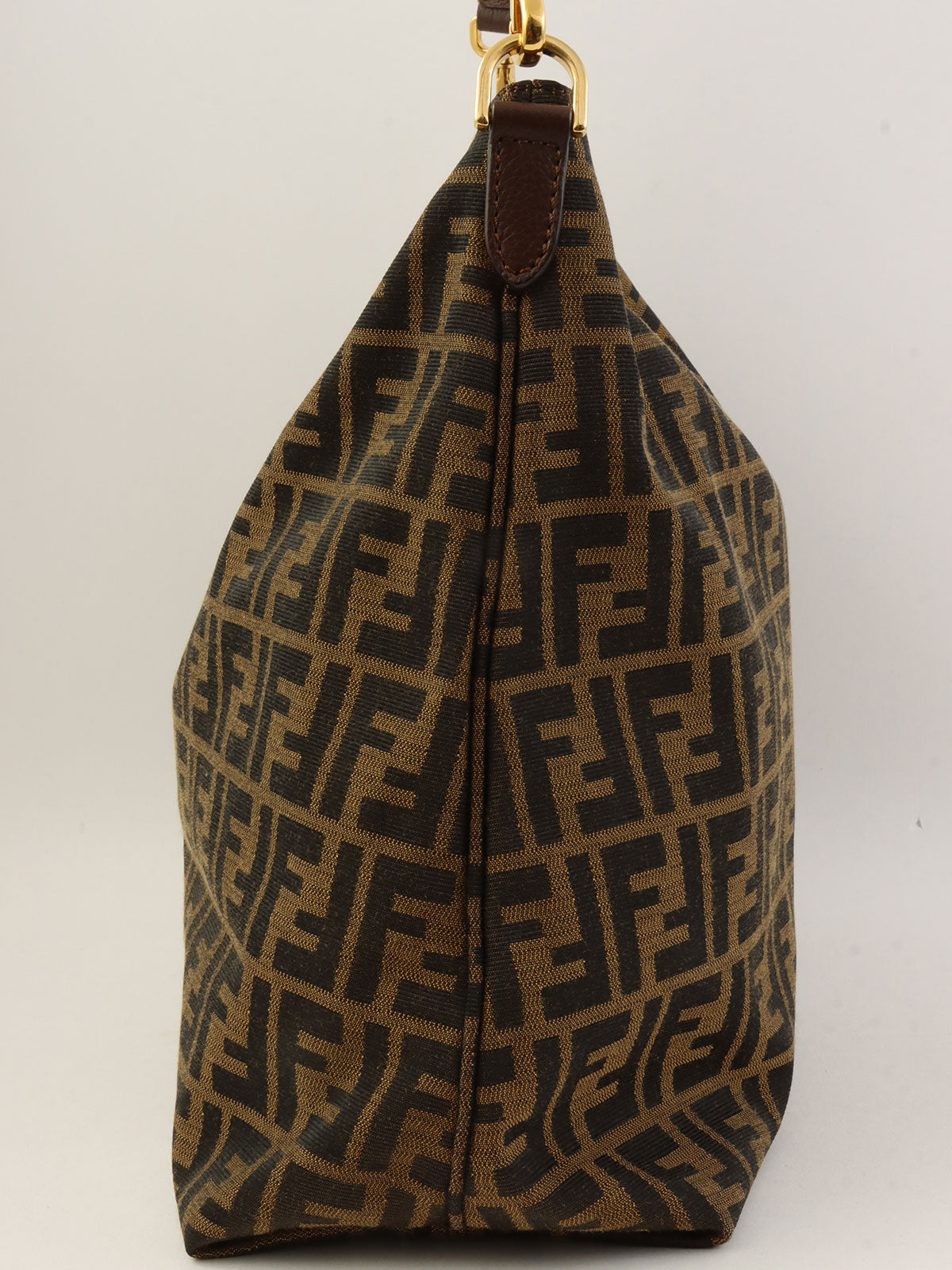 FF Zucca Pattern One-Shoulder Bag Brown