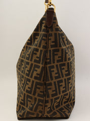 FF Zucca Pattern One-Shoulder Bag Brown