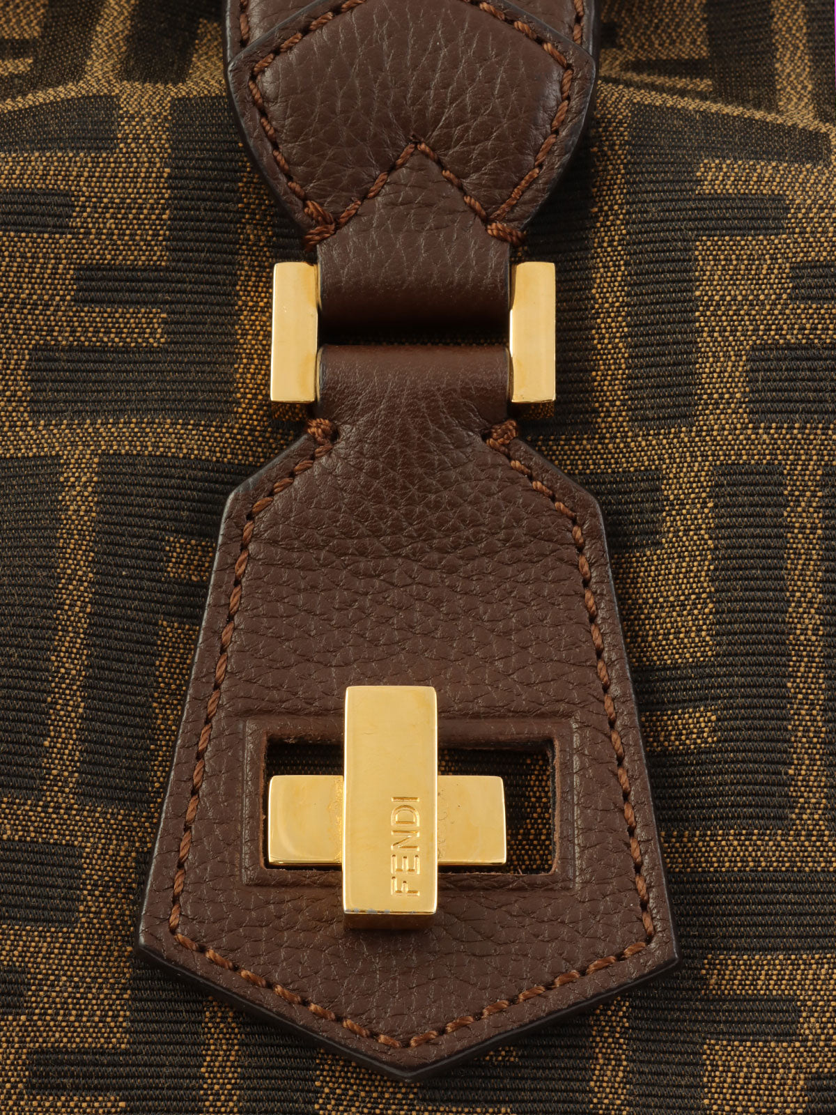 FF Zucca Pattern One-Shoulder Bag Brown