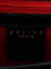 Star Motif Round Logo Plate Shoulder Bag Black