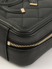 2017 Caviar Skin CC Mark Chain Shoulder Bag Black