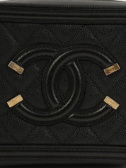 2017 Caviar Skin CC Mark Chain Shoulder Bag Black