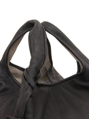 ナッパレザーハンドバッグ ブラック