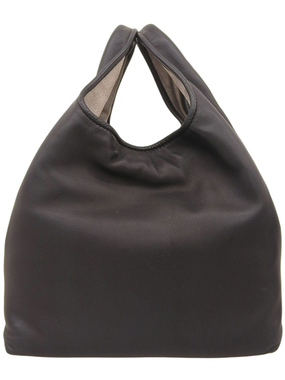 ナッパレザーハンドバッグ ブラック