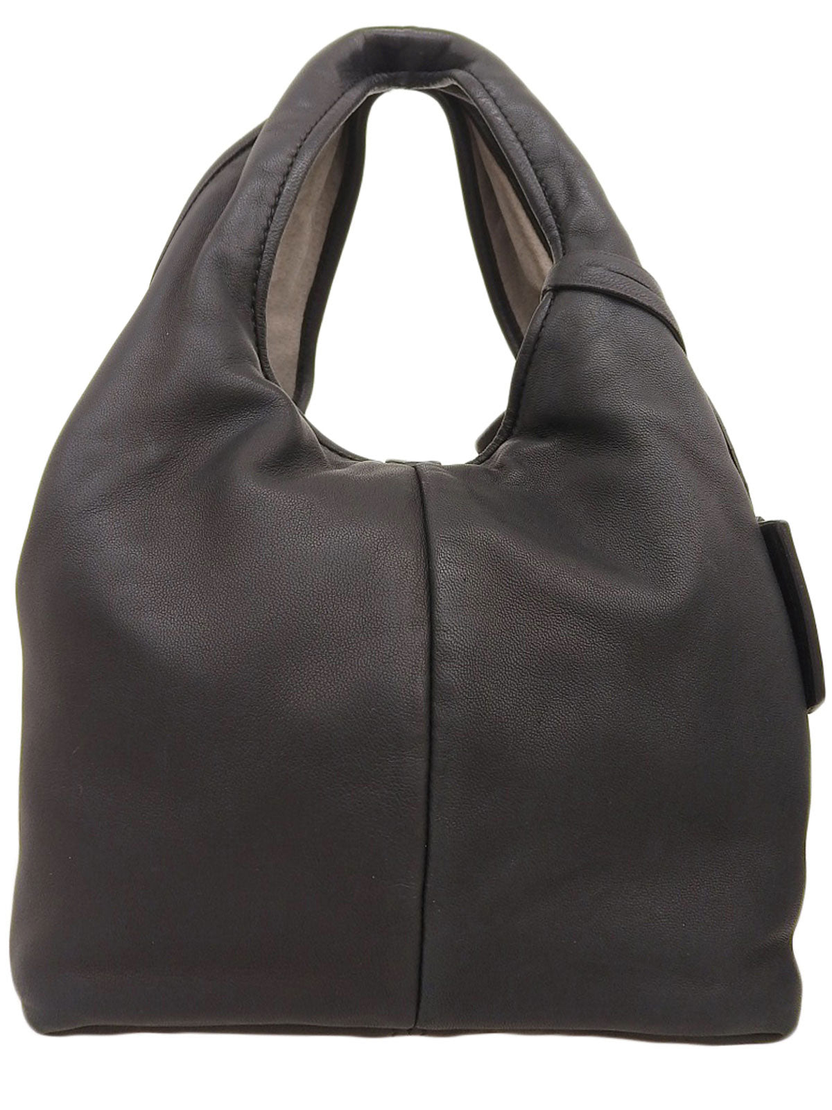 ナッパレザーハンドバッグ ブラック